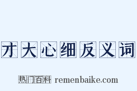 才大心细反义词是什么意思的图片